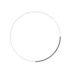 Circle with the bottom right quarter highlighted